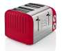 Swan Retro 4 Slice Stainless Steel Red Toaster