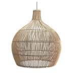 Thembi Rattan Dome Pendant Lights - Various Colours - Black Natural