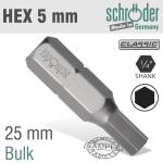 Hex allen Insert Bit 5 Mm Bulk SC20659