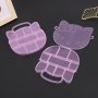 Sanrio Hello Kitty 9/10-Compartment Clear Organizer - Perfect For DIY Beads Letters & Craft Supplies Storage