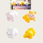 Kkpxafl 4 Pcs Creative Computer Tv Monitor Small Animal Decorations Car Navigation Screen Car Ornaments