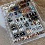 Large Clear Press On Nails Storage Box Empty Plastic Press On False Nails Case Container With Double Side Adhesive Nail Art Tape Nail Art