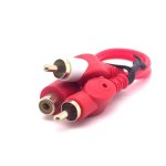 Cyberdyne 2 Rca Male To 1 Rca Female Audio Splitter Cable 15CM