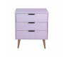 Diana Three Drawer Chest Of Drawers White With Pine Legs