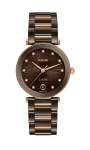 Lacoupole Diamonds Brown Ceramic Watch R22242703