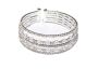 Multi-layered Glitter Bracelets - Faux Pearl Bracelet - Stretch Tennis