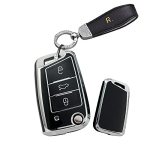 Hibeyo Key Fob Cover For Vw MK7 Polo JETTA4 Touran T-roc IBIZA4 5 TOLEDO4 Skoda Rapid Spaceback FABIA3 Karoq Accessories Tpu Sil