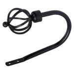 Finishing Touches Curtain Tiebacks Gypsey Basket Black 28MM