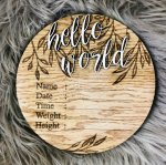 Birth Announcement Plaque