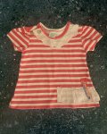 Naartjie Pink And White Striped T Shirt 0 3M