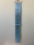 Light Blue With Gold Print Its A Boy Sash