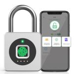 Pothunder Fingerprint Padlock Fingerprint Lock With App Padlock With Keyless Biometric Smart Padlock Waterproof Suitable For Gym