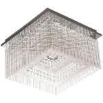 Stainless Steel LED Ceiling Fitting With Glass And Acrylic Crystals