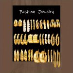 Elegant Luxury Hoop Earrings Set - Gold-plated Alloy With Stainless Steel Needle No Mosaic Design Versatile Fashion Jewelry For