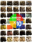 Random 1 5 10PCS Black Golden Men's Antibacterial Underwear Casual Boxer Briefs Shorts Breathable Comfy Stretchy Boxer Trunks Sp