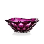 Bohemia Crystal Shallow Bowl Samba Purple 350MM