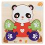Wooden Panda Puzzle Board - Multicolour