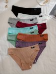 9PCS Solid Seamless Label Patched Briefs Sexy Comfy Breathable Stretchy Intimates Panties Women's Lingerie & Underwear