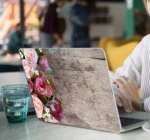 Roses On Wood Laptop Skin
