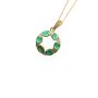 Elegant Emerald Circle Pendant Everyday Wear Versatile