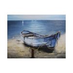 Oil Painting Moored Boat