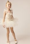 Cotton On Leia Dress Up Tutu - Dark Vanilla flower Sparkle