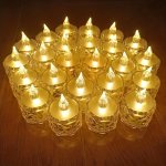 12PCS LED Electronic Candles MINI Rose Pattern Refraction Halo Projection Tea Light Battery Powered LED Flameless Candle Lamp Fo