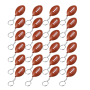 24 Pack Football Keychains MINI Rugby Stress Ball Keychains Sports Ball Key