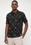 Ben Sherman Argyle Short Sleeve Polo Knit-black