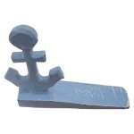 Wooden Anchor Doorstop Distressed Blue 16CM