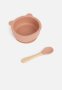 Baby Bear Silicone Suction Bowl With Spoon - Sand