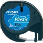 Letratag 12MM X 4M Black On Blue Plastic Tape Cassette