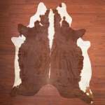 Aa Grade Cow Hide 320 Brown white XL - Extra Large Brown white Panelled