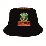 1PC Jagermeister Deer Logo Cotton Bucket Hat Funky Hip Hop Style Fisherman Cap With Non-stretch Fabric 100% Cotton Hand Washable Bucket Hat For Fishing