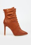 Bose Boss 4 Ruched Ankle Boot - Tan