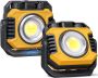 2-PACK Ultra-bright Rechargeable Magnetic Work Lights With 360 Rotation