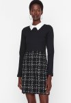 Woven Shirt Dress - Black