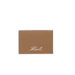 K signature Leather Card Wallet -caramel