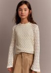 Hole-knit Jumper - White