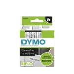 Dymo D1 Standard Labelling Tape 12MM X 7M Black On White