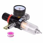 Hotusi 1 4" Bsp Air Compressor Moisture Filter Trap Oil Water Separator Regulator Lubricator