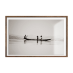 Boats At Dawn Art Print - A1 594 X 841MM Framed - Kiaat Frame
