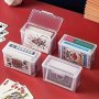 1/2/3/4PCS Playing Card Box Clear Deck Case Two Poker Images Can Be Placed No Cards Christmas Halloween Thanksgiving Gift