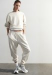 High-waisted Joggers - Beige