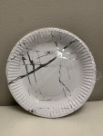White And Silver Paper Plates