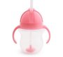 Munchkin Any Angle Click Lock Weighted Straw Trainer Cup 207ML Pink