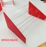 Spice Rack – Red & Clear