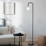 Marco Floor Lamp Black Satin Or White - White