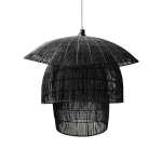 Waterfalls Rope Pendant Light Black