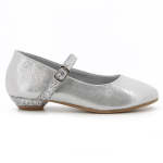Pierre Cardin Girls Evie Glitter Low Heels In Silver - Silver 13